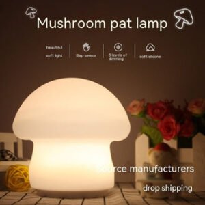 UNew Mushroom Small Night Lamp Cute Silicone