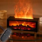 Aroma Diffuser With Fireplace Flame Light