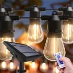 10M Solar String Lights – 20 Warm White LED Bulbs, Waterproof Outdoor Decorative Lighting with Remote for Garden, Patio & Balcony